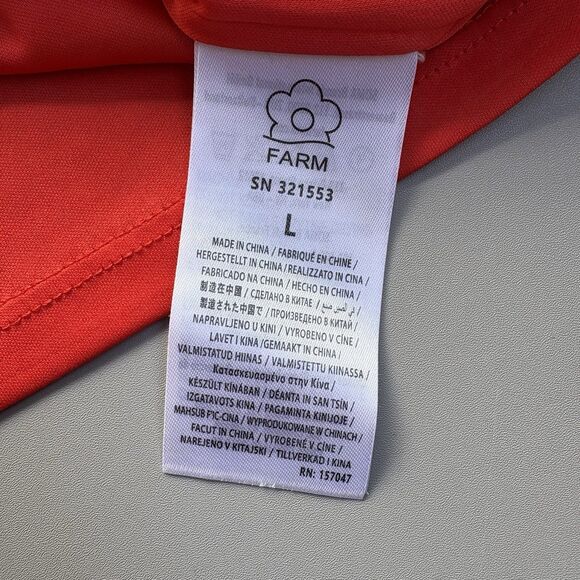 Farm Rio Women Large Endless Floral Tulle Midi Dress Pink Toucan Tropical Hawaii - Picture 8 of 16